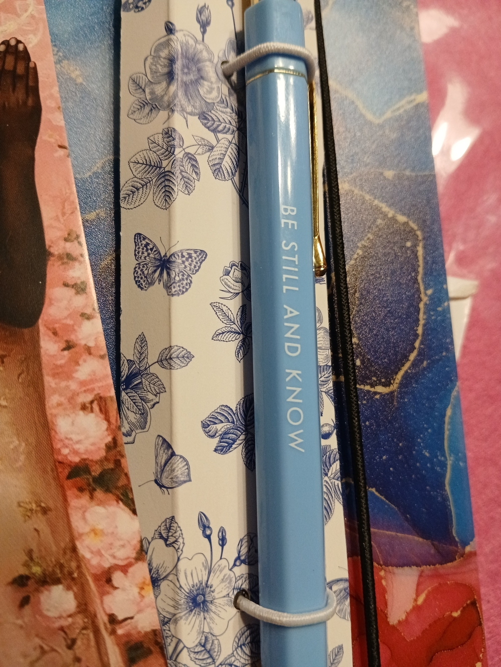 Be Still and Know Light Blue Inspirational Pen Bundle - Home Office